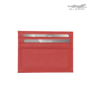 КОЖЕН КАРТОДЪРЖАТЕЛ/CARD HOLDER/ 0695 ЧЕРВЕН