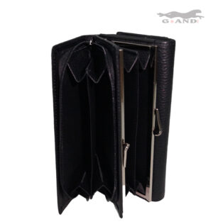 Дамски портфейл от естествена кожа в черно 306 - Image 4