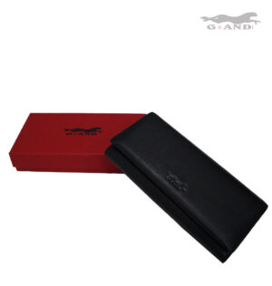Дамски портфейл от кожа в черно 52421 - Image 3