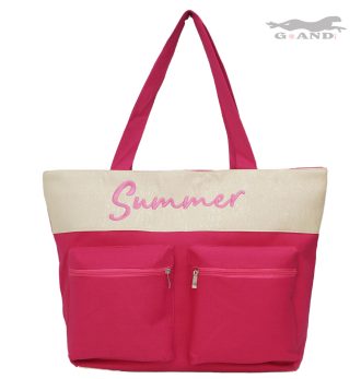 Лятна плажна чанта „Summer“ в циклама