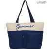 Лятна плажна чанта „Summer“ в т.синьо 