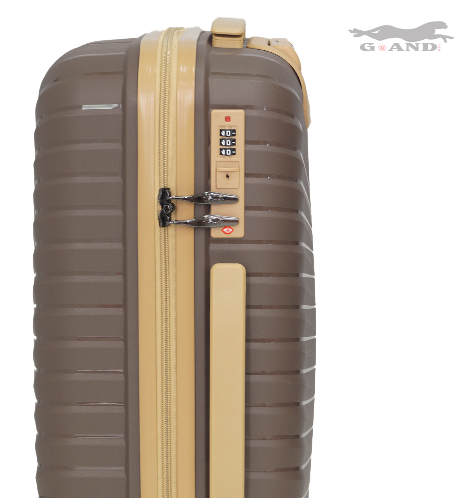 Куфар от полипропилен Grand Desert малък в кафяво - Image 3