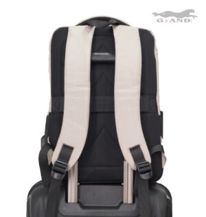 Раница Grand Deluxe 6063  за ръчен багаж в бежово 40x30x19 - Image 6