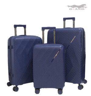 Куфар Pulse 010 от полипропилен комплект т.син