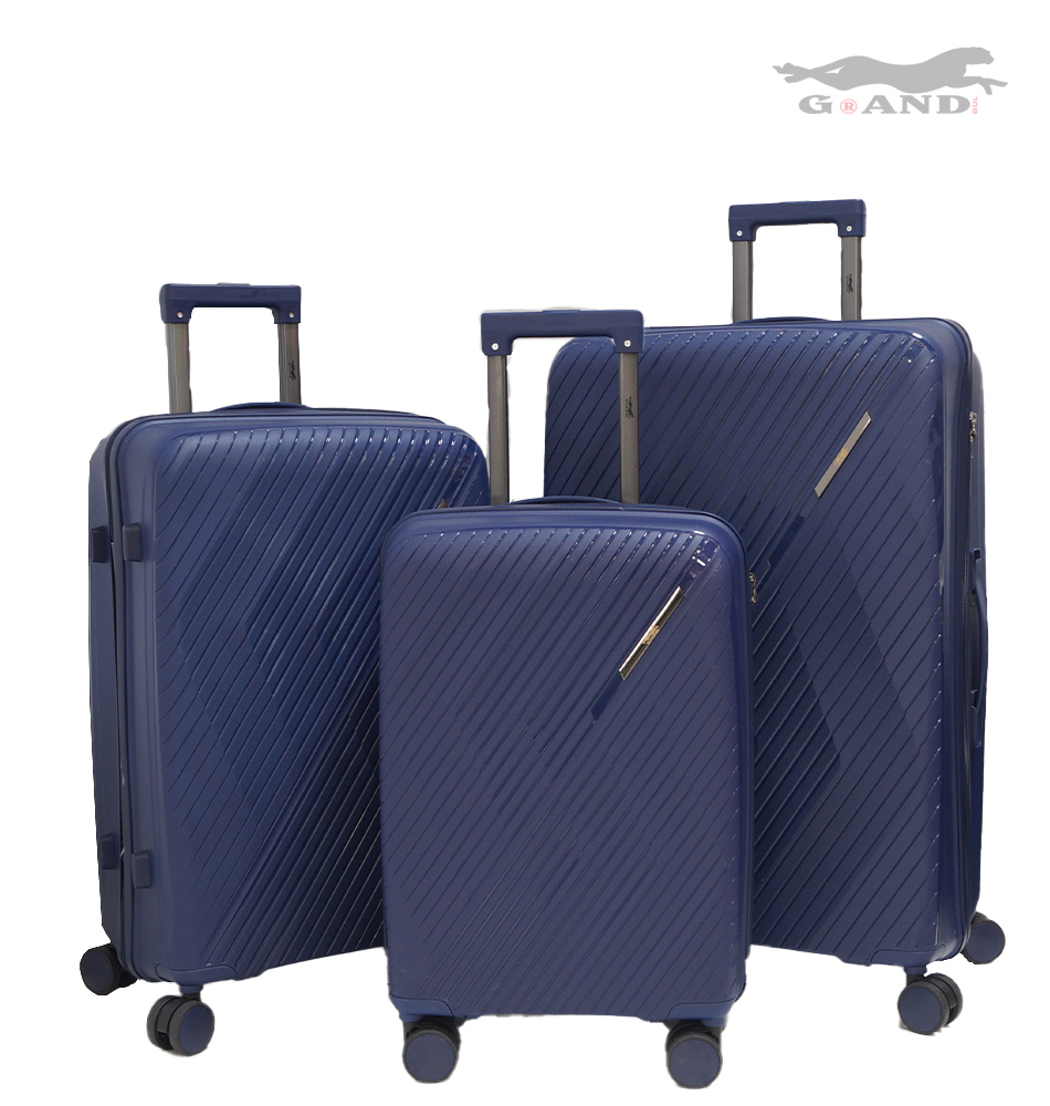 Куфар Pulse 010 от полипропилен комплект т.син