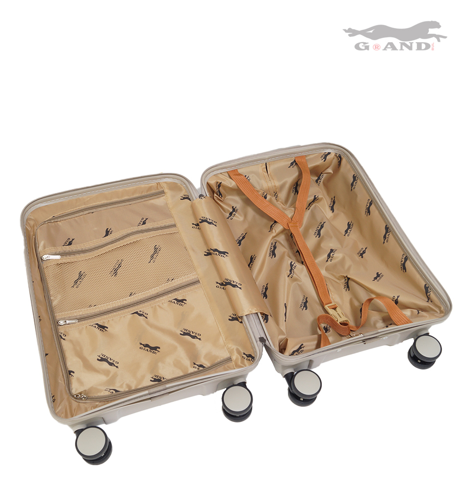 Куфар Pulse 010 от полипропилен малък бежов - Image 3