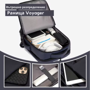 Раница Voyager 2512 за ръчен багаж в т.синьо 40x30x20 - Image 3