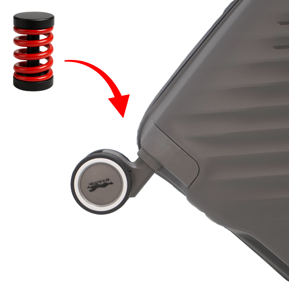 Куфар Grand Elite X 1616 полипропилен комплект графит - Image 4