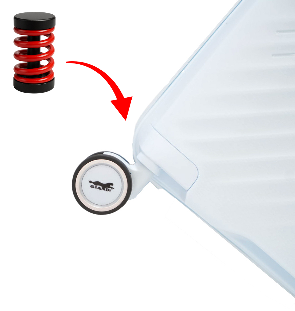 Куфар Grand Elite X 1616 полипропилен комплект син - Image 5