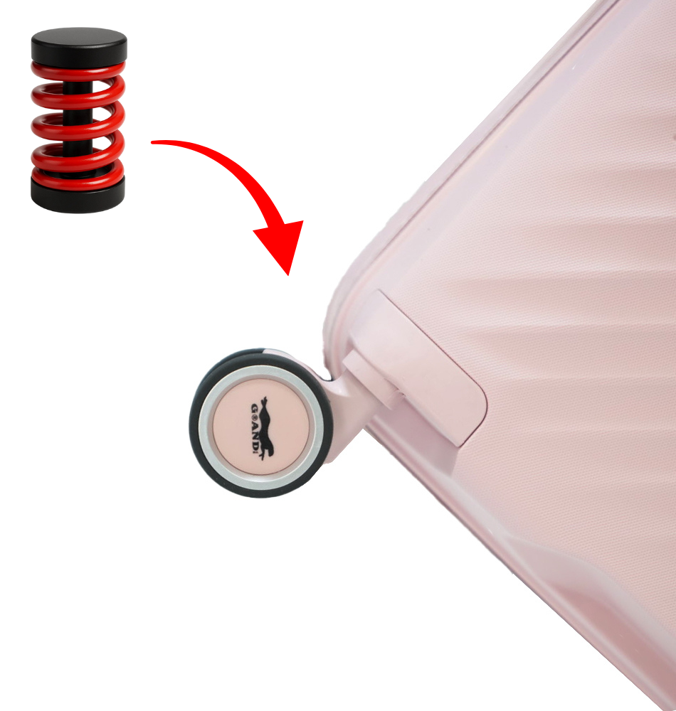 Куфар Grand Elite X 1616 полипропилен комплект розов - Image 7