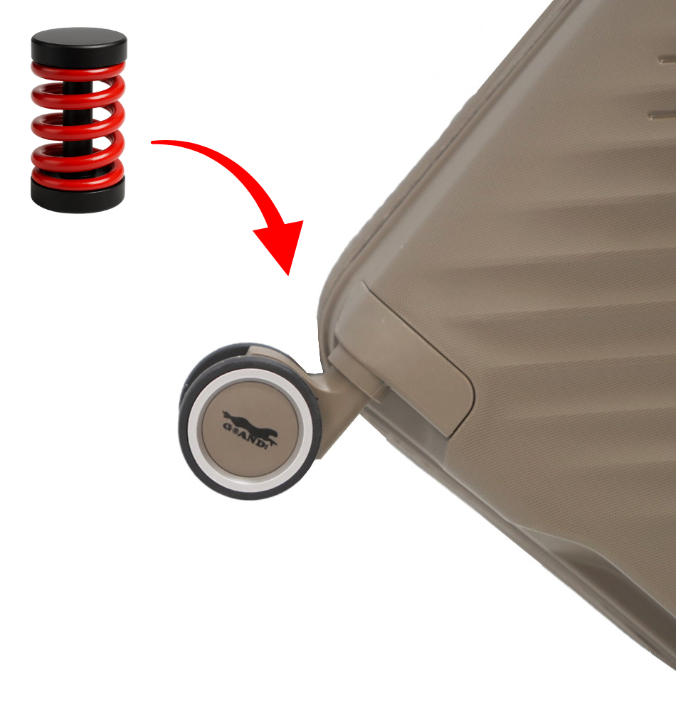 Куфар Grand Elite X 1616 полипропилен комплект каки - Image 4