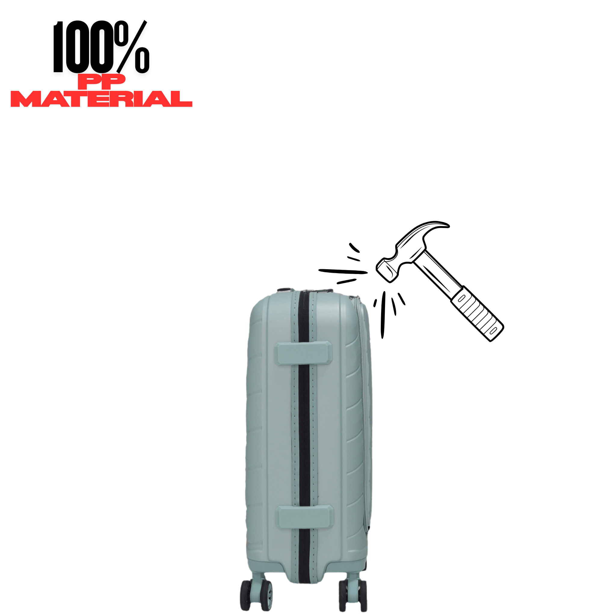 КУФАР С ОТДЕЛЕНИЕ ЗА ЛАПТОП 2401/PP/МАЛЪК МЕНТА - Image 9