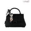 Дамска чанта Hélora – Черна с шал