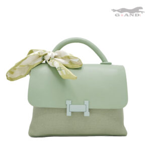 Дамска чанта Hélora – Зелена с шал