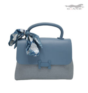 Дамска чанта Hélora – Синя с шал