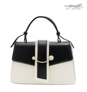 Дамска чанта Monéa в черно-бежово