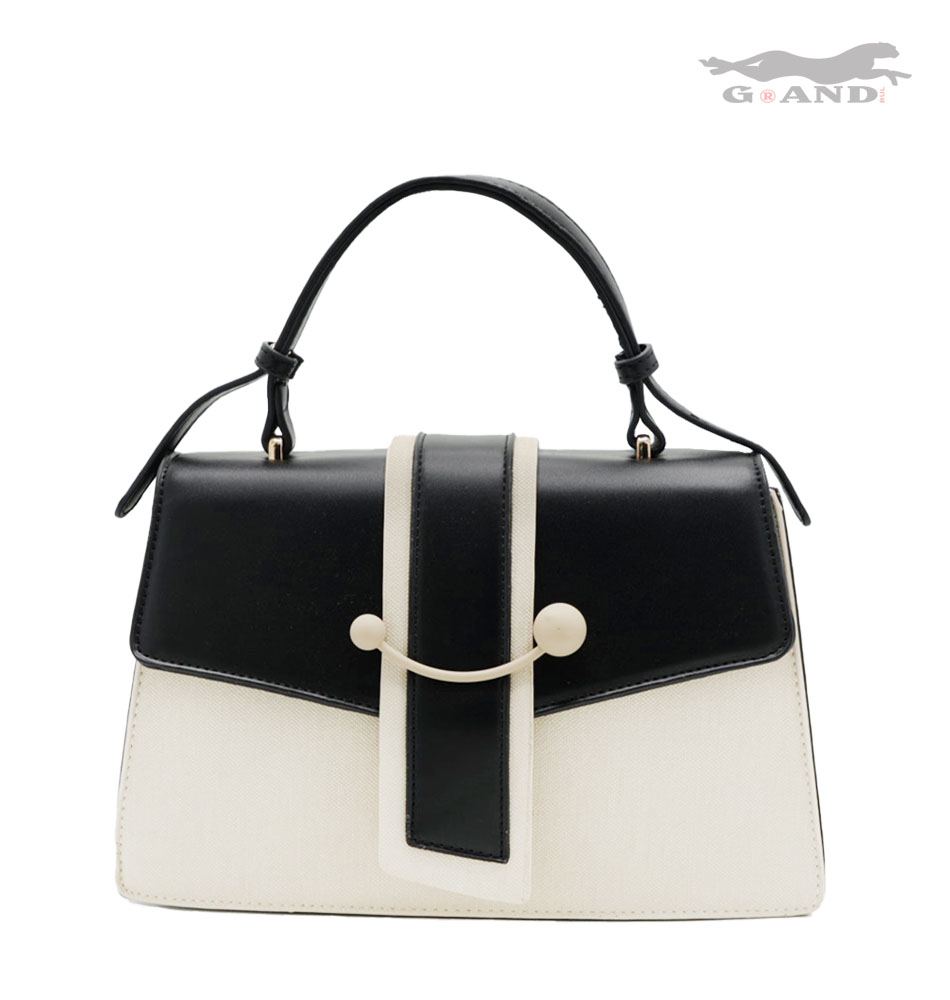 Дамска чанта Monéa в черно-бежово