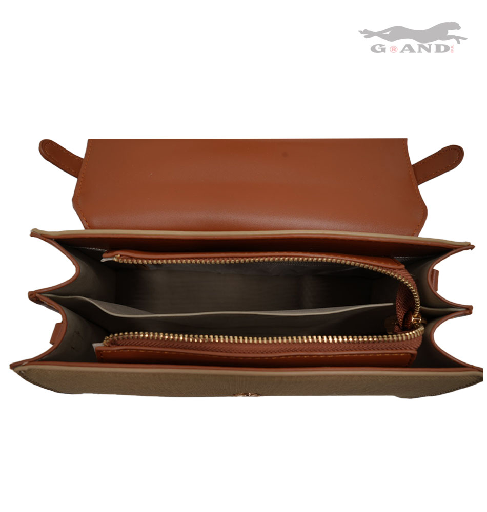 Дамска чанта Monéa в кафяво-бежово - Image 5