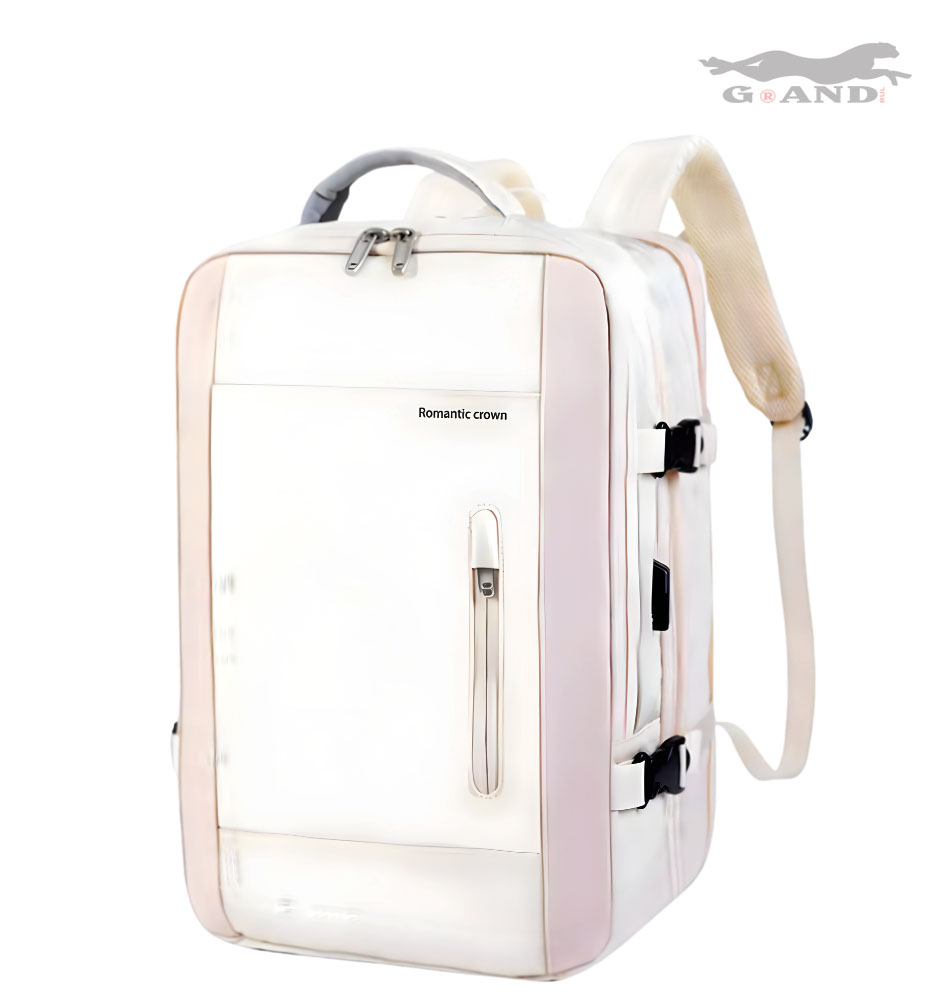 Раница за пътуване Romantic Crown 45x32x12-22см в бежово