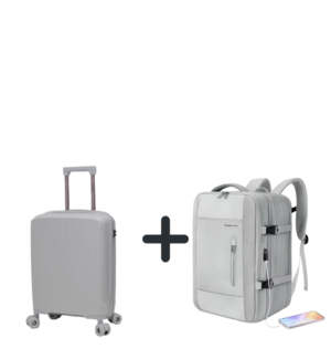 Куфар от полипропилен Whisper Wheels 03 малък в сребро