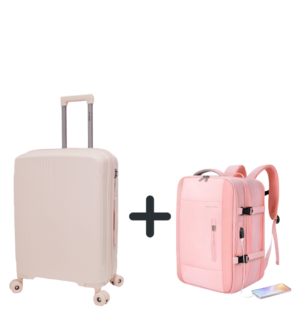 Куфар от полипропилен Whisper Wheels 03 среден в розово