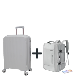 Куфар от полипропилен Whisper Wheels 03 среден в сребро