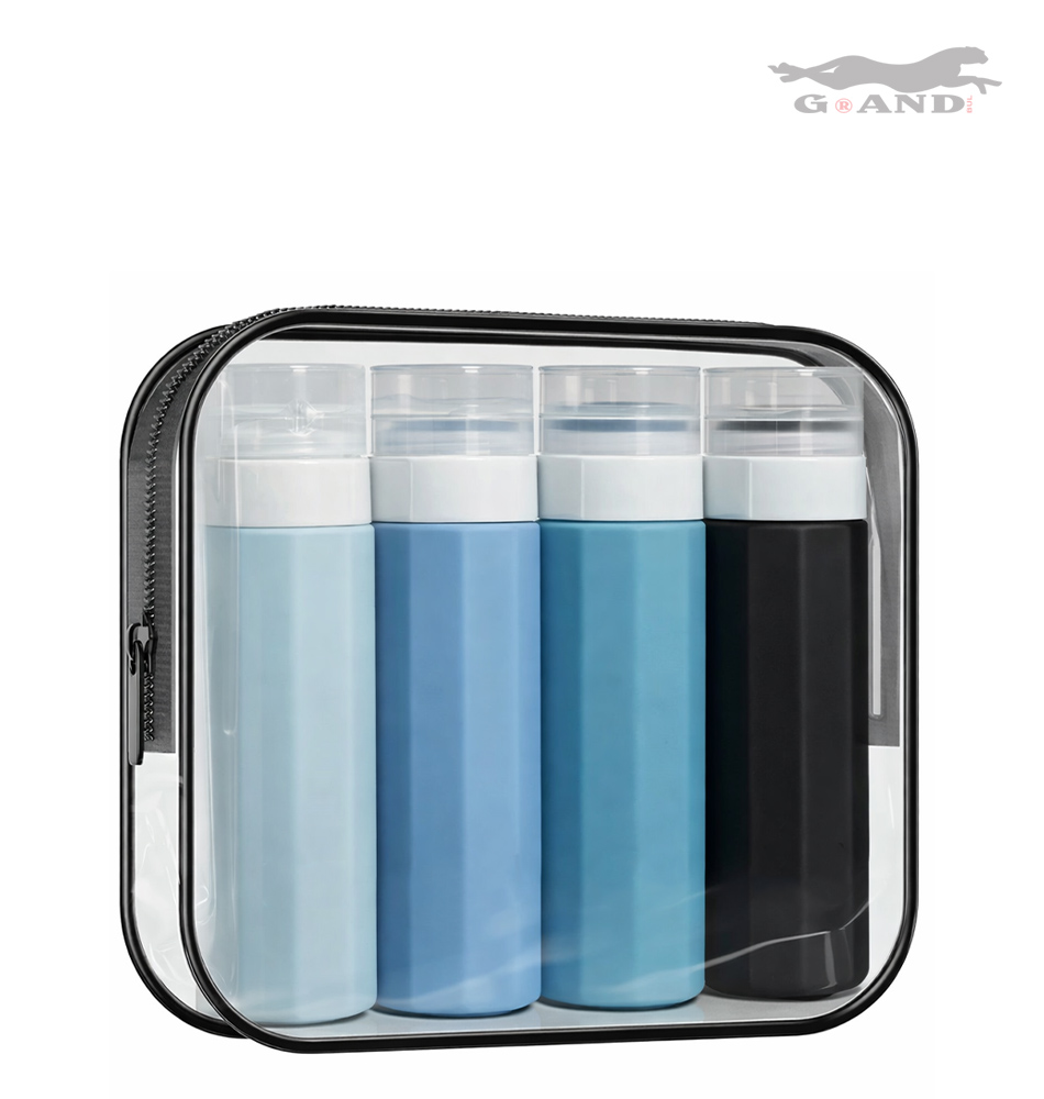 Комплект гумирани бутилчици за ръчен багаж 90 мл Classic Set 