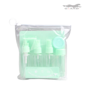 Комплект пътнически бутилки – 5 части за ръчен багаж зелени