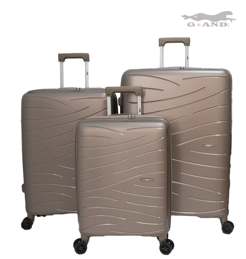 Куфари Pegasus 1601R полипропилен комплект каки