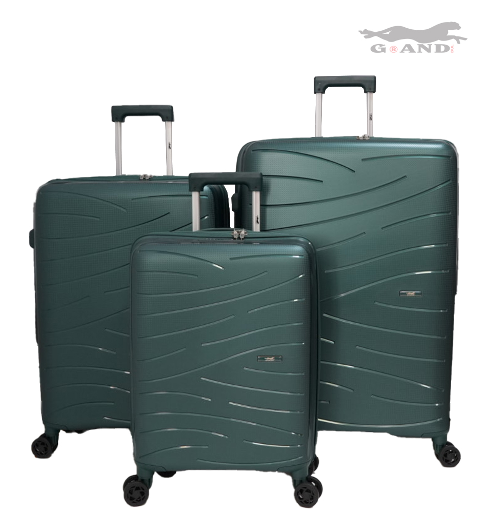 Куфари Pegasus 1601R полипропилен комплект зелени