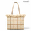 Голяма плажна чанта Riviera Fringe екрю