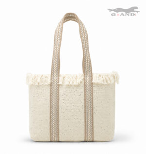 Голяма плажна чанта Ocean Sparkle бяла