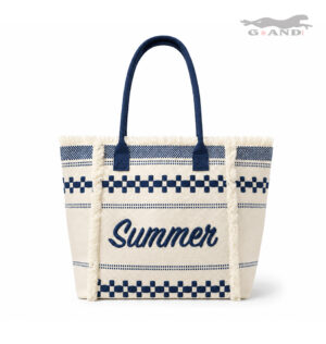 Голяма плажна чанта Summer син