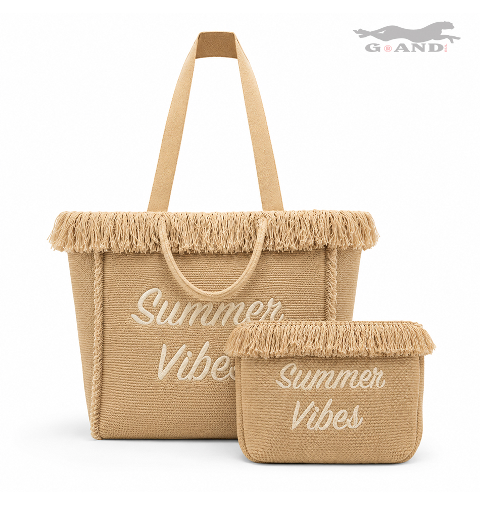 Комплект чанти Summer Vibes бежови