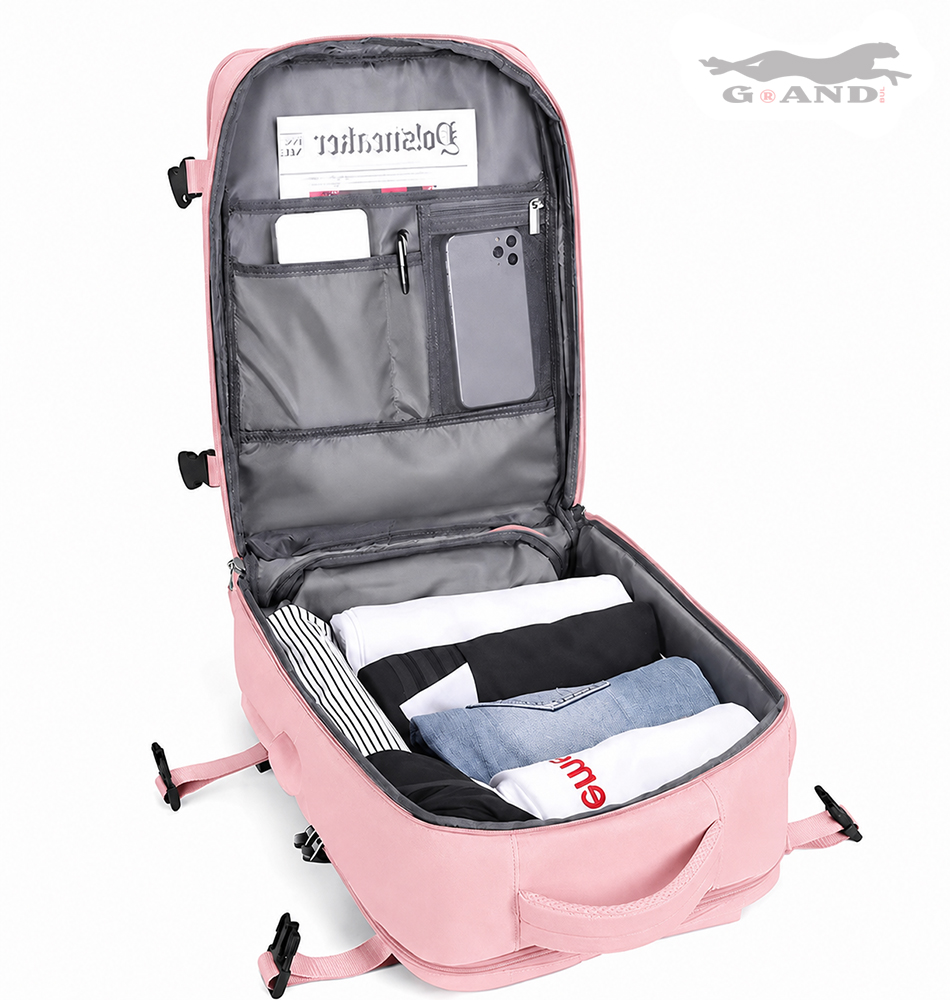 Раница за ръчен багаж Rovaris 40x30x20-30 Розова - Image 2