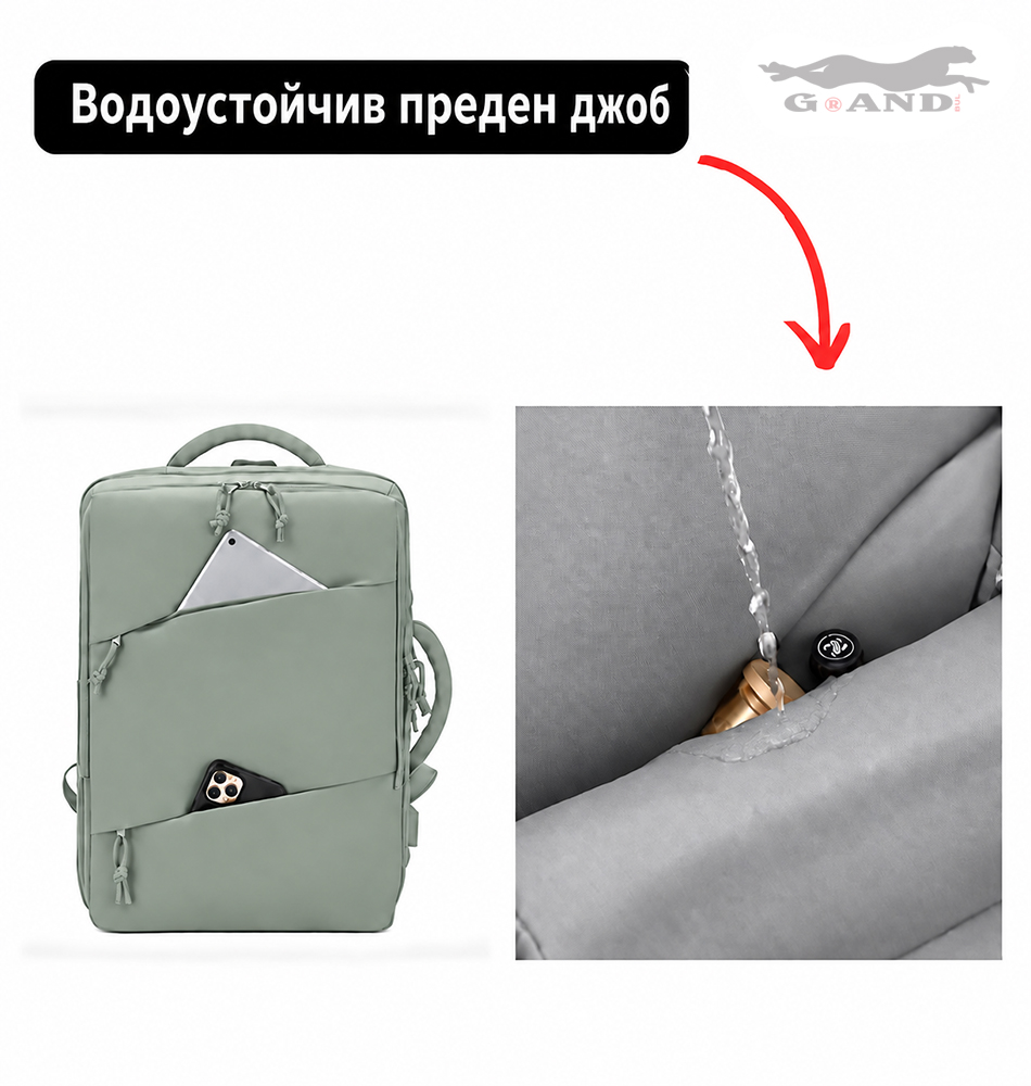 Раница за ръчен багаж Grand AirFlow 1177 40x30x20 в зелено - Image 4