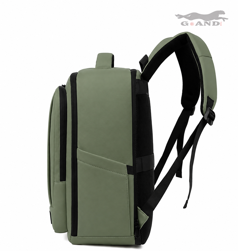 Голяма раница Grand Vectra 45x30x15–23 с органайзер – Зелена - Image 8