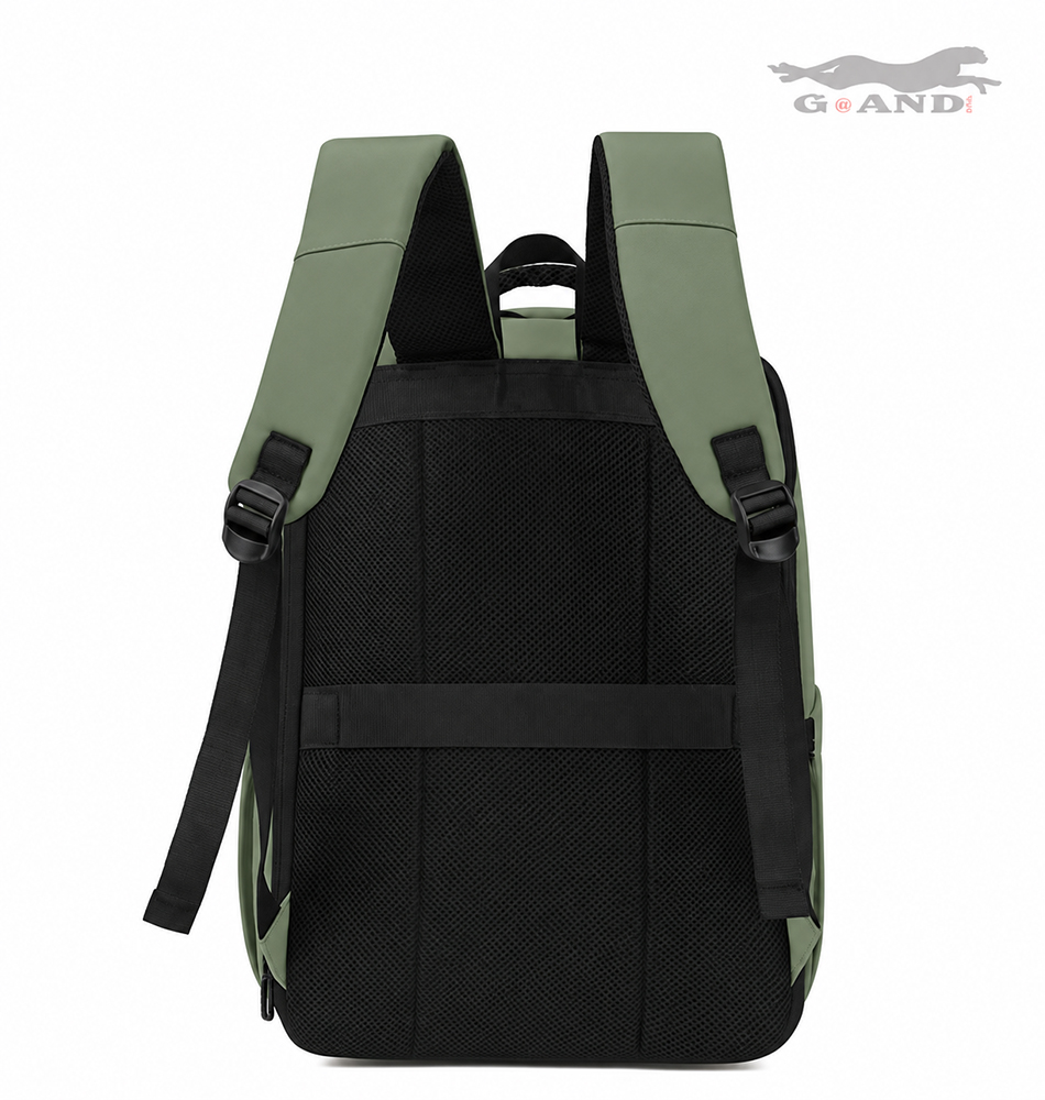 Голяма раница Grand Vectra 45x30x15–23 с органайзер – Зелена - Image 7