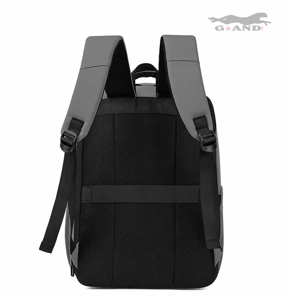 Голяма раница Grand Vectra 45x30x15–23 с органайзер – Сива - Image 7
