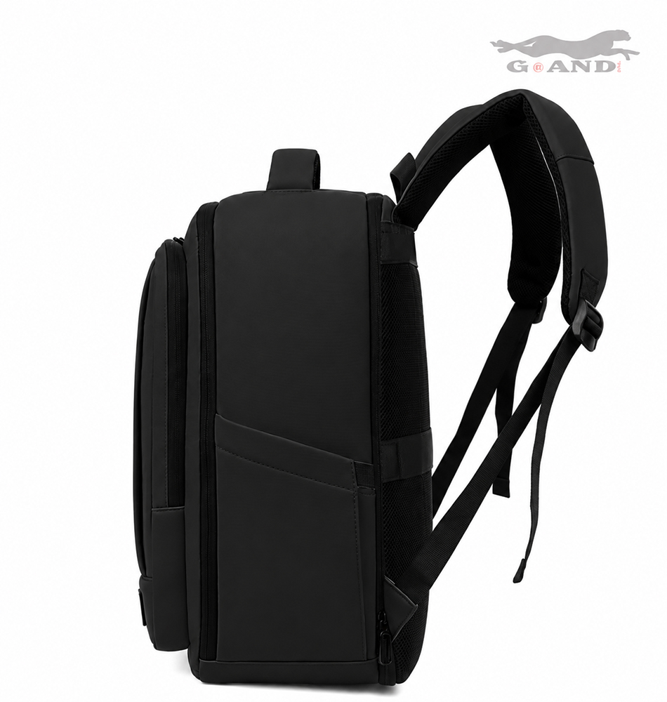 Голяма раница Grand Vectra 45x30x15–23 с органайзер – Черна - Image 8