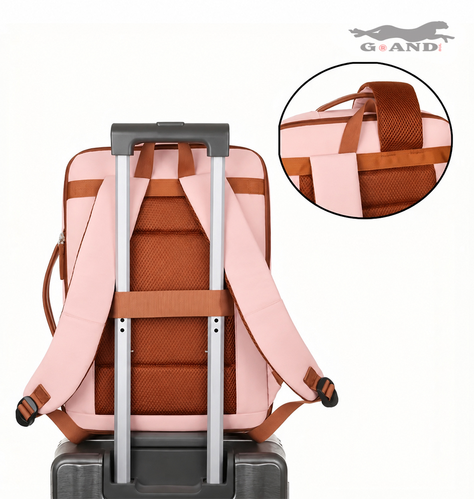 Раница TravelFit Air 512– За ръчен багаж в розово 40x30x12-20 - Image 6