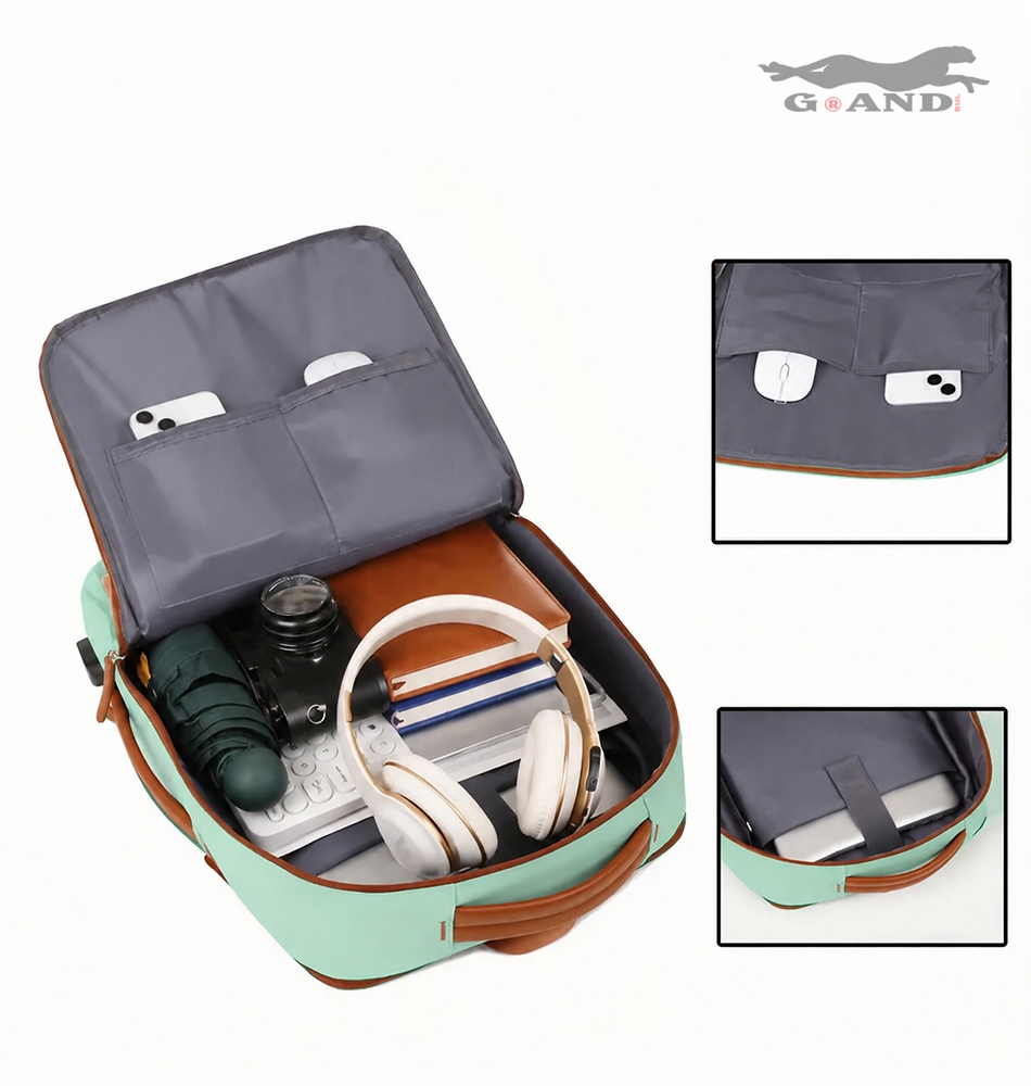 Раница TravelFit Air 512– За ръчен багаж в зелено 40x30x12-20 - Image 4