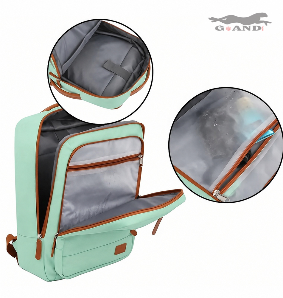 Раница TravelFit Air 512– За ръчен багаж в зелено 40x30x12-20 - Image 5
