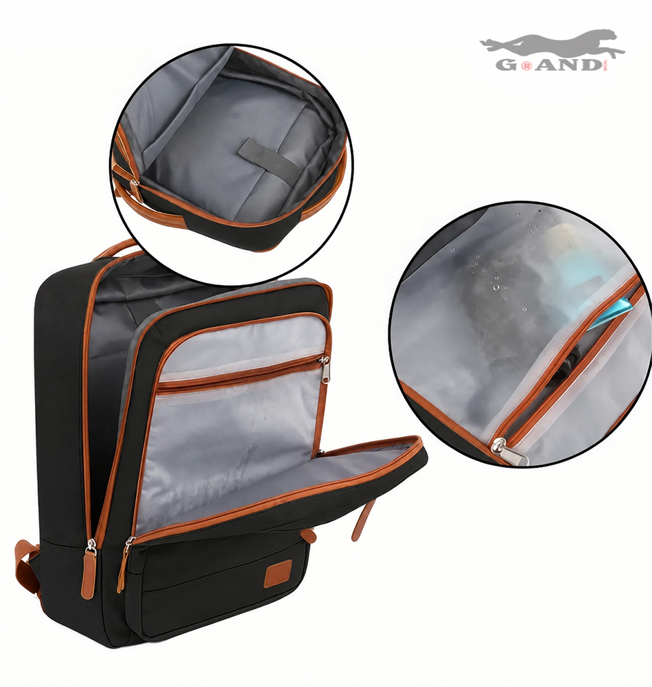 Раница TravelFit Air 512– За ръчен багаж в черно 40x30x12-20 - Image 4