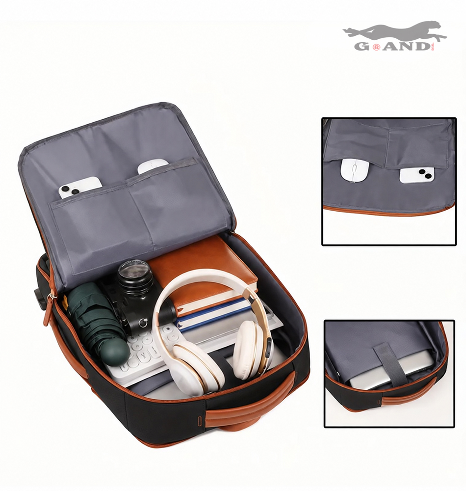 Раница TravelFit Air 512– За ръчен багаж в черно 40x30x12-20 - Image 3