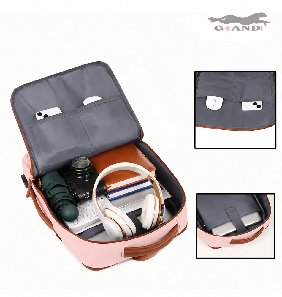 Раница TravelFit Air 512– За ръчен багаж в розово 40x30x12-20 - Image 4
