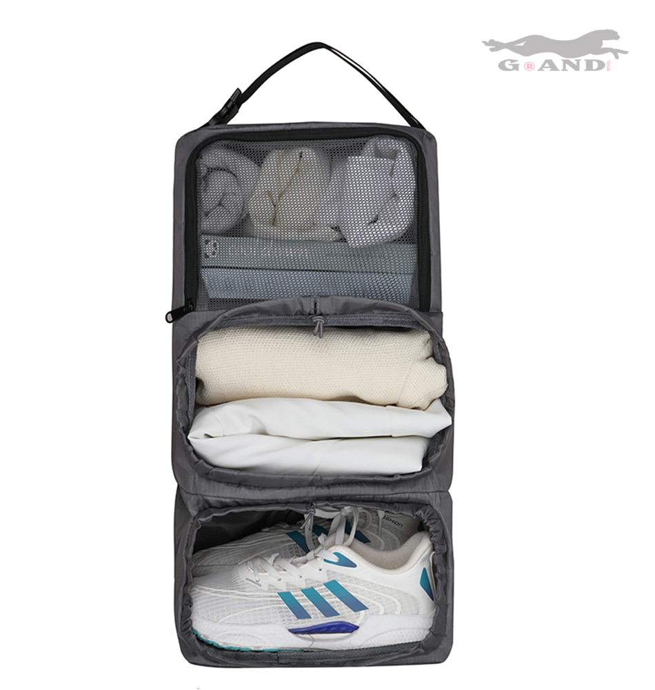 Голяма раница Grand Vectra 45x30x15–23 с органайзер – Черна - Image 12
